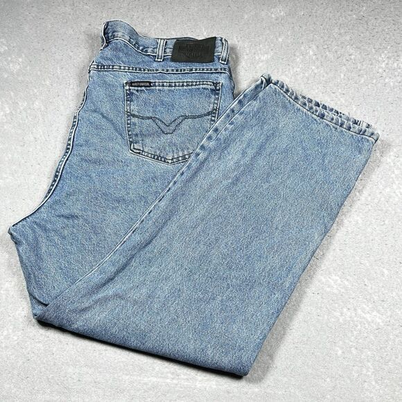 Harley-Davidson Jeans Traditional Fit Straight Motorcycle Mens 42X30 Blue Denim - Picture 1 of 12